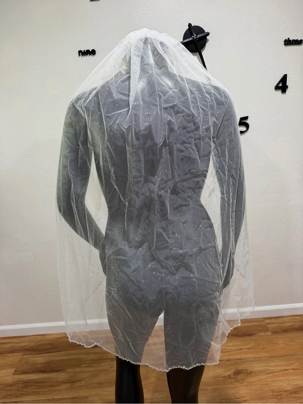 Giselle Bridals Ivory Sparkle Crystal Beaded Wedding Veil NWT